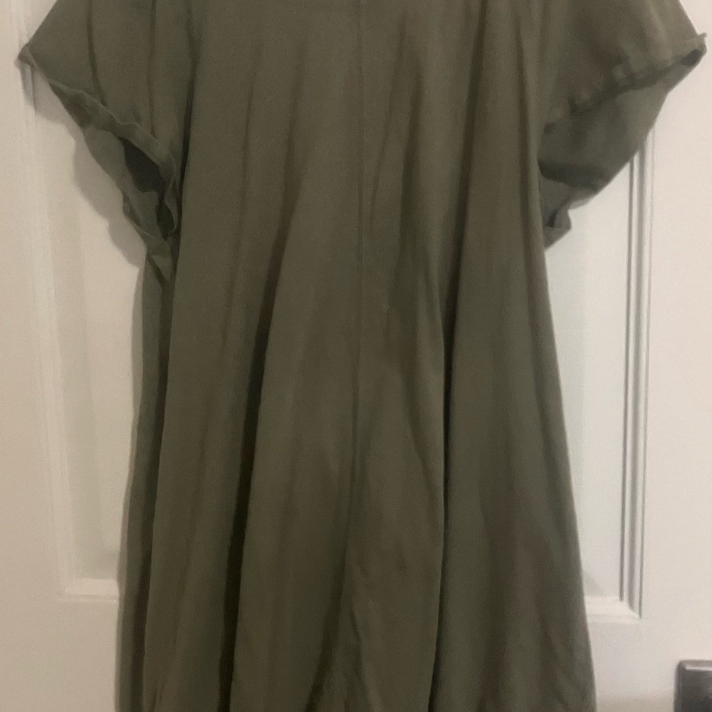 Cute babydoll thick comfy dress dark green